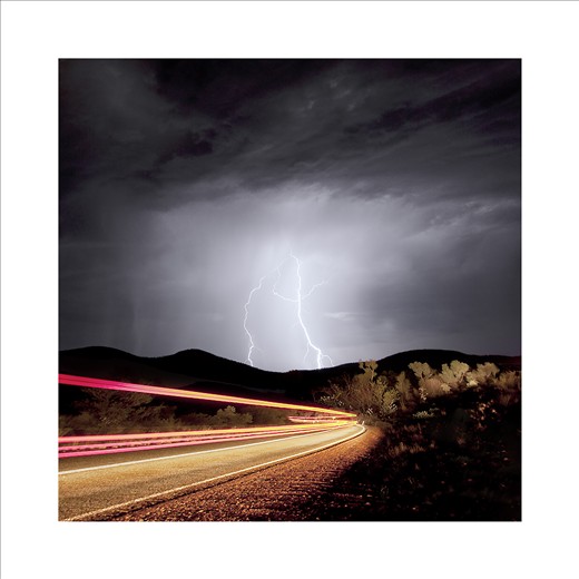 Road Train at night, the road trains travel through the night with Cattle, Iron Ore and food supplies.  This road train had 3 