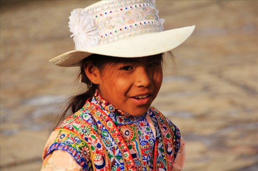 a picturesque peruvian with mystic features