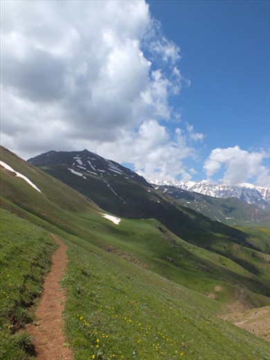 Hiking to destination