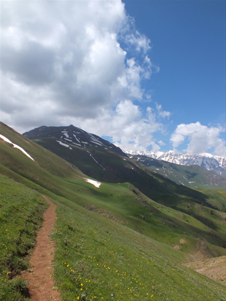 Hiking to destination