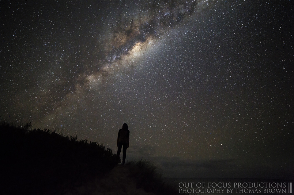 The first night of winter, cool clean air on a remote back beach.