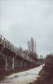 still the way, with some interesting view crossing the road. Some pipeline from the near factory.: by outofthecity, Views[284]