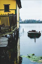 originally the lake is to cool down the factory, but local people made benefit of this and built houses on the lake for summer holidays: by outofthecity, Views[301]