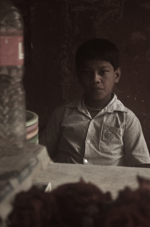 The pensive flower child