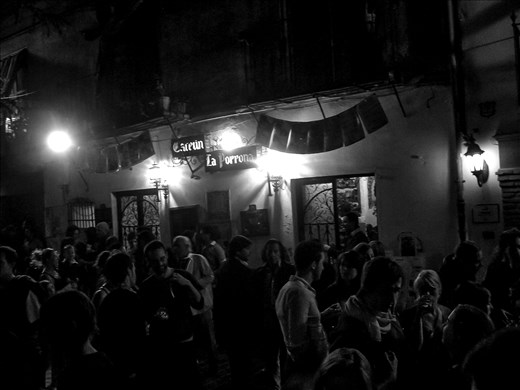 Plaza Larga in the Albaicin, where people young & old mingle &  prepare to celebrate their cultural roots 