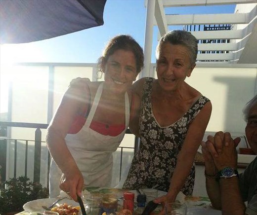Franca & I serving the Paella