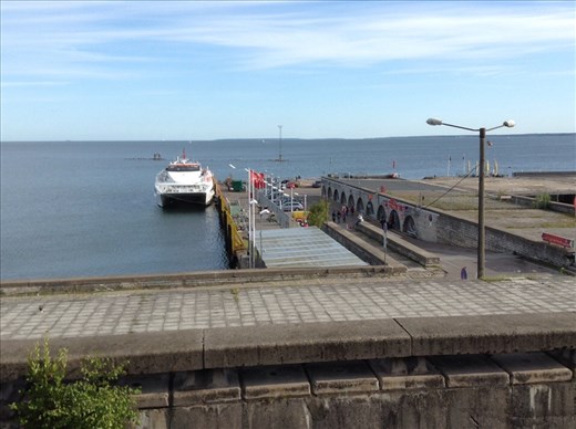 Rundown port facilities at Linnahall