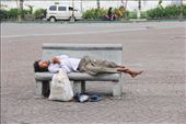 Praying Slept Man at “Plaza Benteng Kuto Besak