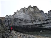 A climber in awe of the massive face of a glacier en route to camp 1.: by pamir, Views[461]