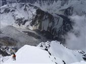 Struggling up a ridge to high camp, with 1500m of void on both sides.: by pamir, Views[397]