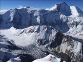 High camp on a ledge on the approach of the summit of Pik Korzhenevskaya (7105m).: by pamir, Views[399]