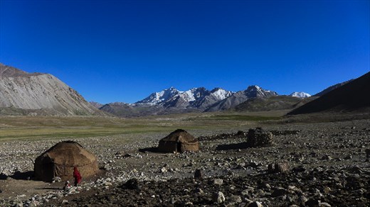 Yurt settlement in the Wakhan Corridor at 4200m