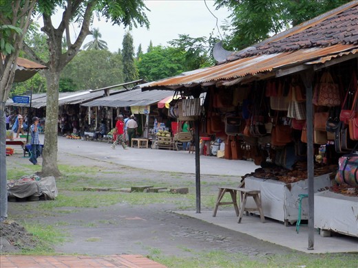 Traditional souvenir market just outside of the Borobudur Temple, Magelang