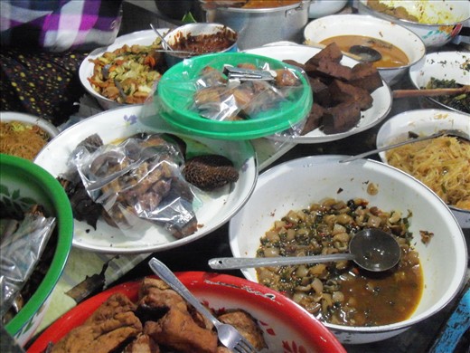 Traditional food sold by vendors on the outskirts of town Magelang