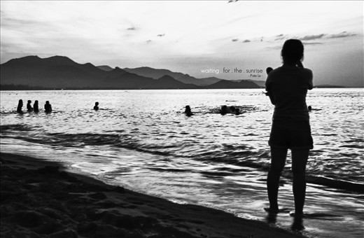 Waiting for sunrise for whole night at the beach with my people.