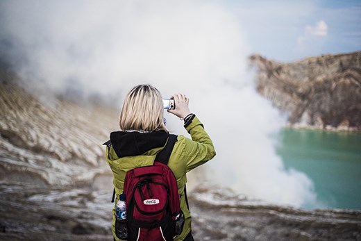 Capturing the beautiful moment after long walk, worth it