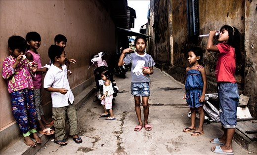 Being the eldest, she was the leader of the gang. 