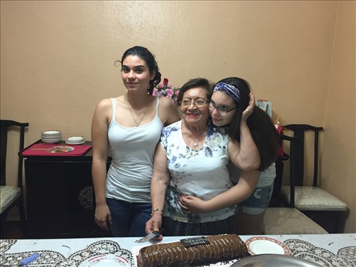 Granddaughters, Daniella and Nadia with Señora Olinda