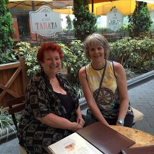 Laurie and me at dinner the last night I was in Lima