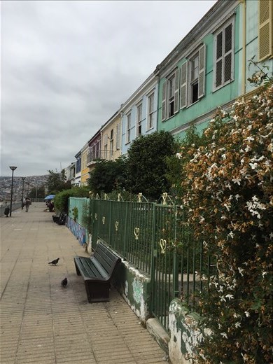 Valparaiso with flower-lined walks