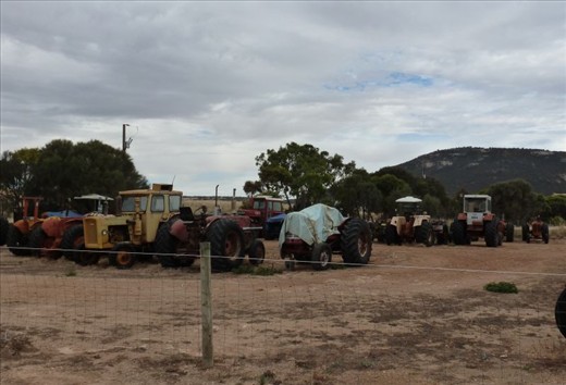 Tractors Near Farm Beach