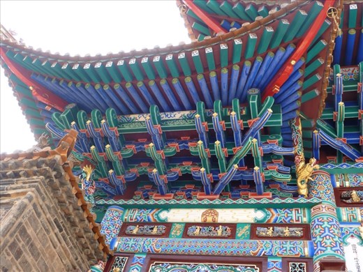 Detail in fascia of temple