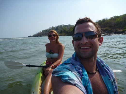 Canoeing to the lagoon 