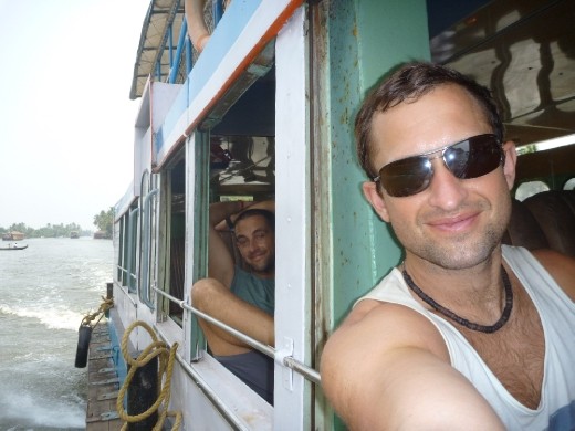 Chilling on the boat