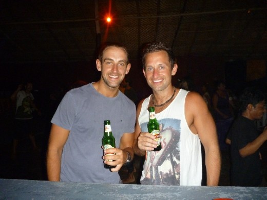 Trance party in the beach cafe