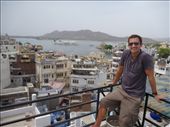 On our roof top terrace in Udaipur, Lake Pichola in background: by paulpiorun, Views[242]