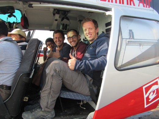 Early morning helicopter, Kathmandu to Lukla