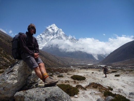 On the way back to Periche ... Mt Ama Dablam in background