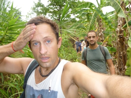 Trekking in the humidity is hard!