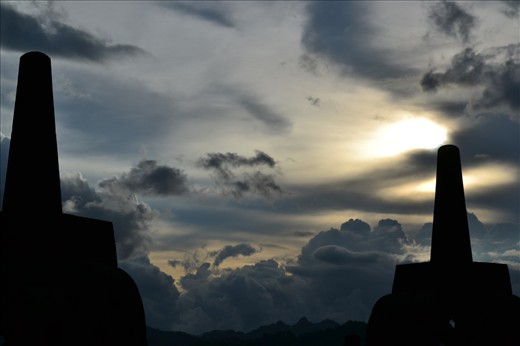 Sunset at Borobudur