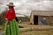 Uros Islands female inhabitant with her traditional clothes,all made by herself.: by pedropena, Views[1499]