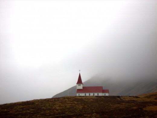 Fogbound morning in Viik (Iceland)