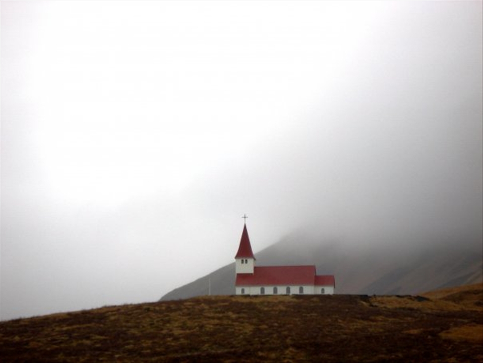 Fogbound morning in Viik (Iceland)