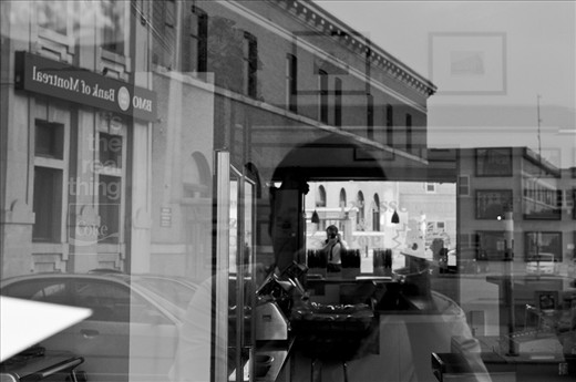 Although, I don't think either my commute or work are bad, I do think commuting is work in itself. Also similar to work, the commute puts us at risk of becoming stuck or stagnant from routine and should be changed, or at least questioned from time to time. So one morning, I took a different train and disembarked in a barely known neighbourhood that was far from exotic with a few stores open. I wasn't searching for anything specific but simply needed to explore, express myself, reflect and if for only a moment, be free.