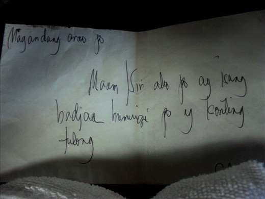 The Envelope. A street kid ask for alms & gave these envelopes to us passengers.