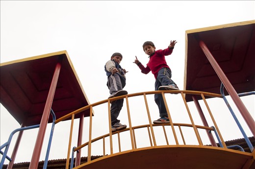 The Boys go for a climb, telling me that they want to look like Superman.