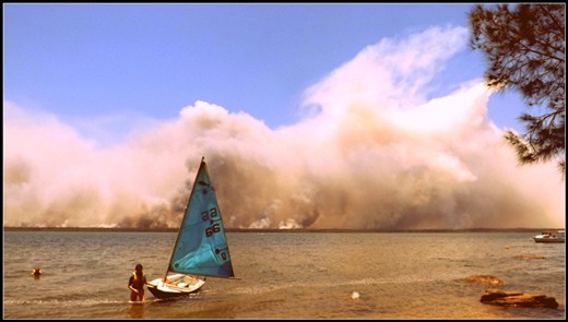 Fire at Lake Cootharaba