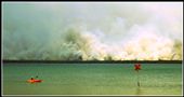 Kayaking in front of the bushfire: by petas, Views[199]
