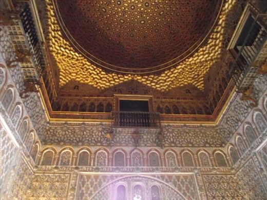14 Seville Alcazar throne room ceiling