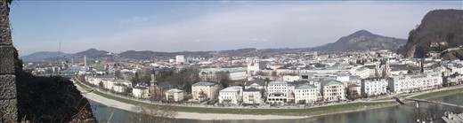 14 Saltzburg - View of new town from Monschburg