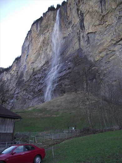 15 Lautenbrunnen - Staubbach Fall in evening