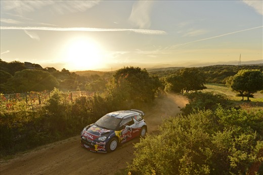 Hirvonen finished the day as the fastest car. He had no time to wach the sunset