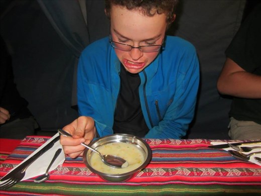 Basically describes the food on the Inca trail, but sometimes hunger wins.