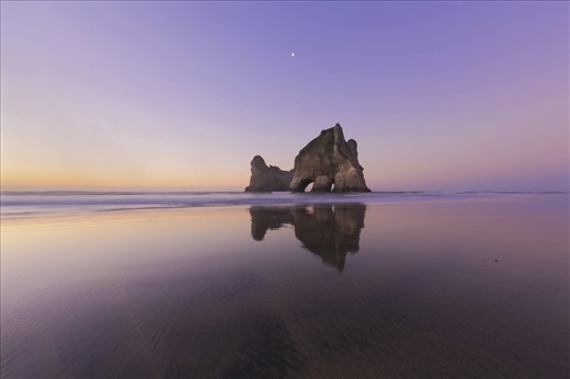 Wharariki Beach:
It takes about 20 to 30 minutes to arrive at Wharariki Beach, a compulsory walk from the carpark that stretches through farm paddocks and forest, but the coastline is one of the most beautiful and famous in the region.