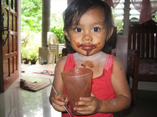 A childs Cravings Chocolate Ice Cream, North Cotabato Phil s.
