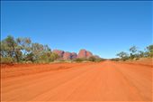 Long way to go.- Australian orange desert and deep blue skies; Kata Tjuta leads : by photoexperiencing, Views[1358]